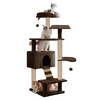 Furrlovers Fur Fabric Multilevel Activity Tree with Detachable Bed & Climbing Ladder for Cats (Brown) Cats-Toys Furrlovers Dropship