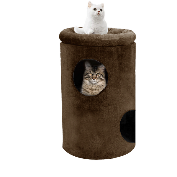 Furrlovers House with Plush Cushion for Cats (Brown)