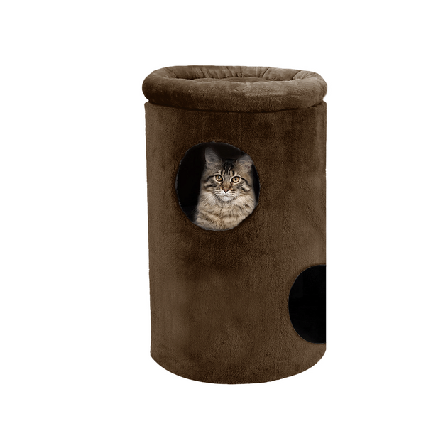 Furrlovers House with Plush Cushion for Cats (Brown)