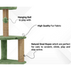 Furrlovers Two Floor Soft Fur Activity Cat Tree for Kittens & Cats with Scratching Post, Natural Sisal Rope & Hanging Ball (Green) Cats-Toys Furrlovers Dropship