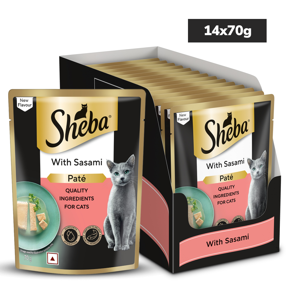 Sheba Sasami Pate Rich Premium Adult Fine Cat Wet Food Cats-Wet Food Sheba 14x70g