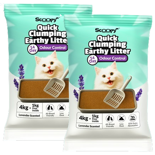 Scoopy Cat Litter | Lavender Scented | 100% Natural Indian Brown Sand (10kg)