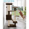 Furrlovers Fur Fabric Multilevel Activity Tree with Detachable Bed & Climbing Ladder for Cats (Brown) Cats-Toys Furrlovers Dropship