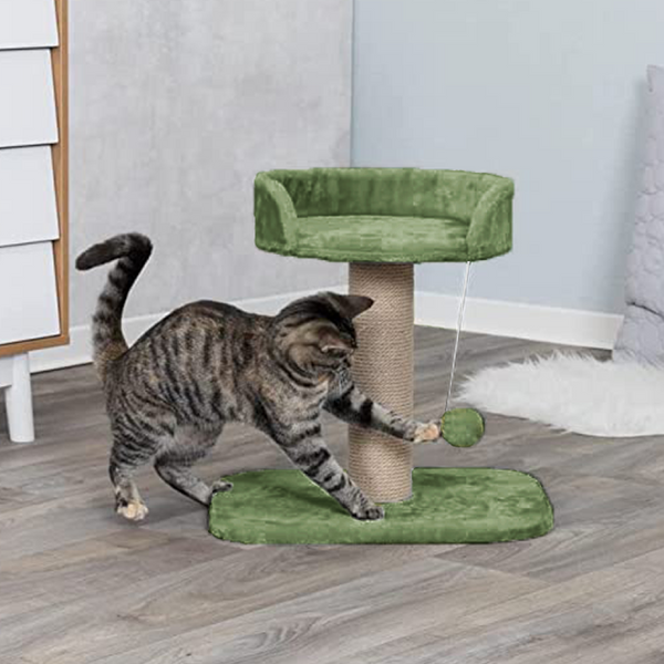 Furrlovers Jute Scratching Posts with Hanging Ball Activity Tree for Cats