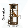 Furrlovers Multi Level Cat Tree with Condo & Jute Scratching Posts (Brown) Cats-Toys Furrlovers Dropship