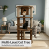 Furrlovers Multi Level Cat Tree with Condo & Jute Scratching Posts (Brown) Cats-Toys Furrlovers Dropship