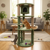 Furrlovers Multi Level Cat Tree with Condo & Jute Scratching Posts (Green) Cats-Toys Furrlovers Dropship