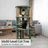 Furrlovers Multi Level Cat Tree with Condo & Jute Scratching Posts (Green) Cats-Toys Furrlovers Dropship