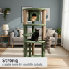 Furrlovers Multi Level Cat Tree with Condo & Jute Scratching Posts (Green) Cats-Toys Furrlovers Dropship