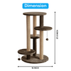 Furrlovers Multi Level Cat Tree with Scratching Posts & Platforms (Brown) Cats-Toys Furrlovers Dropship