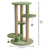 Furrlovers Multi Level Cat Tree with Scratching Posts & Platforms (Green) Cats-Toys Furrlovers Dropship