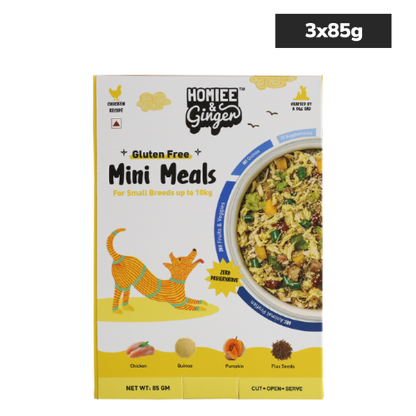 Homiee & Ginger Gluten Free Mini Meals Chicken & Quinoa Fresh Food for Dogs