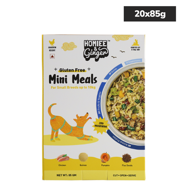 Homiee & Ginger Gluten Free Mini Meals Chicken & Quinoa Fresh Food for Dogs