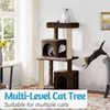 Furrlovers Multi Level Plush Cat Tree with Jute Scratching Posts & 2 Condos (Brown) Cats-Toys Furrlovers Dropship