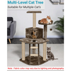 Furrlovers Multi Level Cat Tree with Plush Condo & Jute Scratching Posts (Brown) Cats-Toys Furrlovers Dropship