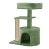 Furrlovers Multilevel Tree with Jute Rope Scratching Post and Fur Fabric Condo for Cats (Green) Cats-Toys Furrlovers Dropship 20x16in