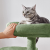 Furrlovers Multilevel Tree with Jute Rope Scratching Post and Fur Fabric Condo for Cats (Green) Cats-Toys Furrlovers Dropship