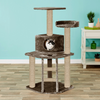 Furrlovers Multi Level Cat Tree with Plush Condo & Jute Scratching Posts (Brown) Cats-Toys Furrlovers Dropship 47in