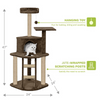 Furrlovers Multi Level Cat Tree with Plush Condo & Jute Scratching Posts (Brown) Cats-Toys Furrlovers Dropship