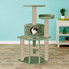 Furrlovers Multi Level Cat Tree with Plush Condo & Jute Scratching Posts (Green) Cats-Toys Furrlovers Dropship