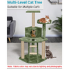 Furrlovers Multi Level Cat Tree with Plush Condo & Jute Scratching Posts (Green) Cats-Toys Furrlovers Dropship