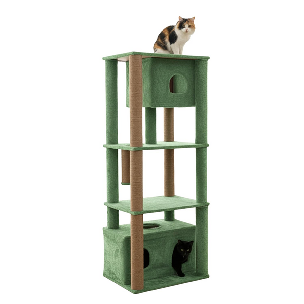 Furrlovers Large Multilevel Cat Tree Tower with Scratching Posts & Condo