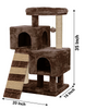 Furrlovers Kitten Cat Tree Scratching Post with Ladder, Condo & Jute Rope (Brown) Cats-Toys Furrlovers Dropship