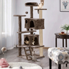 Furrlovers Multi Condo Kitten & Cat Tree with Plush Fur Fabric, Ladder, Top Perches, Playing Balls & Jute Rope Scratching Posts (Brown) Cats-Toys Furrlovers Dropship