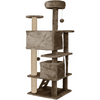 Furrlovers Multi Condo Kitten & Cat Tree with Plush Fur Fabric, Ladder, Top Perches, Playing Balls & Jute Rope Scratching Posts (Brown) Cats-Toys Furrlovers Dropship
