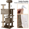 Furrlovers Multi Condo Kitten & Cat Tree with Plush Fur Fabric, Ladder, Top Perches, Playing Balls & Jute Rope Scratching Posts (Brown) Cats-Toys Furrlovers Dropship