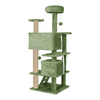 Furrlovers Multi Condo Kitten & Cat Tree with Plush Fur Fabric, Ladder, Top Perches, Playing Balls & Jute Rope Scratching Posts (Green) Cats-Toys Furrlovers Dropship