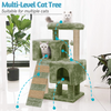 Furrlovers Kitten Cat Tree Scratching Post with Ladder, Condo & Jute Rope (Green) Cats-Toys Furrlovers Dropship