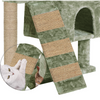 Furrlovers Kitten Cat Tree Scratching Post with Ladder, Condo & Jute Rope (Green) Cats-Toys Furrlovers Dropship