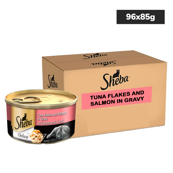Sheba Dulex Complete Nutrition Tuna Flakes & Salmon In Gravy Cat Wet Food