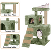 Furrlovers Kitten Cat Tree Scratching Post with Ladder, Condo & Jute Rope (Green) Cats-Toys Furrlovers Dropship