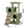 Furrlovers Kitten Cat Tree Scratching Post with Ladder, Condo & Jute Rope (Green) Cats-Toys Furrlovers Dropship