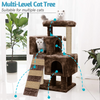 Furrlovers Kitten Cat Tree Scratching Post with Ladder, Condo & Jute Rope (Brown) Cats-Toys Furrlovers Dropship