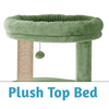 Furrlovers Multi Level Plush Cat Tree with Condo & Sisal Scratching Posts (Green) Cats-Toys Furrlovers Dropship