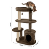 Furrlovers Multi Level Plush Cat Tree with Condo & Sisal Scratching Posts (Brown) Cats-Toys Furrlovers Dropship