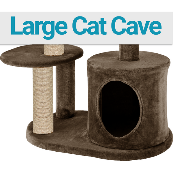 Furrlovers Multi Level Plush Cat Tree with Condo & Sisal Scratching Posts (Brown)