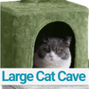 Furrlovers Multi Level Plush Cat Tree with Jute Scratching Posts & 2 Condos (Green) Cats-Toys Furrlovers Dropship