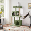 Furrlovers Multi Level Plush Cat Tree with Jute Scratching Posts & 2 Condos (Green) Cats-Toys Furrlovers Dropship