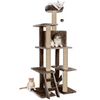 Furrlovers Multi Storey Cat Tree with Hammock, Condo & Scratching Posts (Brown) Cats-Toys Furrlovers Dropship 60in