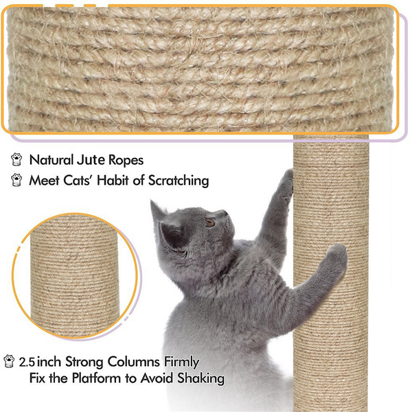 Furrlovers Multi Storey Cat Tree with Hammock, Condo & Scratching Posts (Brown)