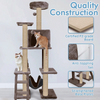 Furrlovers Multi Storey Cat Tree with Hammock, Condo & Scratching Posts (Brown) Cats-Toys Furrlovers Dropship