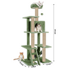 Furrlovers Multi Storey Cat Tree with Hammock, Condo & Scratching Posts (Green) Cats-Toys Furrlovers Dropship