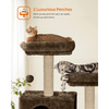 Furrlovers Multi Storey Cat Tree with Hammock, Condo & Sisal Scratching Posts (Brown) Cats-Toys Furrlovers Dropship