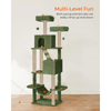 Furrlovers Multi Storey Cat Tree with Hammock, Condo & Sisal Scratching Posts (Green) Cats-Toys Furrlovers Dropship