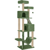 Furrlovers Multi Storey Cat Tree with Hammock, Condo & Sisal Scratching Posts (Green) Cats-Toys Furrlovers Dropship 76in