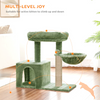 Furrlovers Multilevel Activity Tower with Plush Hammock and Perch Seats for Cats (Green) Cats-Toys Furrlovers Dropship